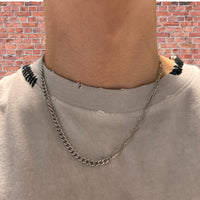 【TYPE-A】Stainless Mix Chain Necklace 50cm