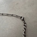 【TYPE-A】Stainless Mix Chain Necklace 50cm