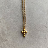 Gold  StudsCrossNecklace 50cm