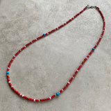 Nativecolor Beeds Necklace 【Red】 55cm