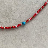 Nativecolor Beeds Necklace 【Red】 55cm