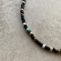 3㎜ Nativecolor Beeds Necklace 【Black】 55cm　