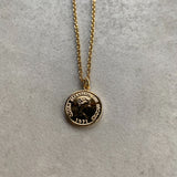 Gold Elizabeth CoinNecklace 50cm