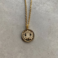 Gold Elizabeth CoinNecklace 50cm