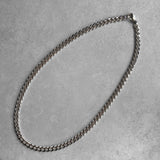 Silver “Kihei” FlatLink ChainNecklace 45cm