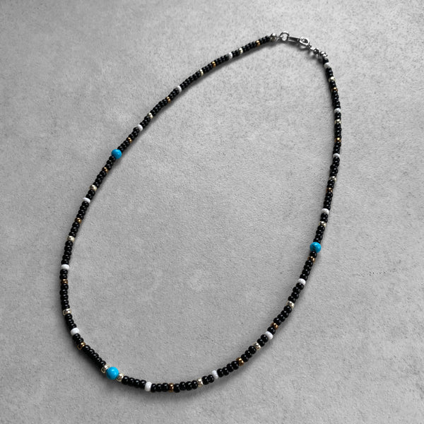 Nativecolor Beeds short Necklace 【Black】