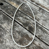 4㎜ White GlassPearlNecklace 50cm