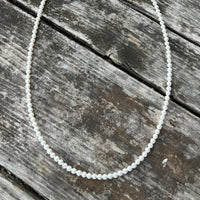 4㎜ White GlassPearlNecklace 70㎝