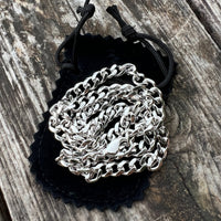 Silver “Kihei” FlatLink ChainNecklace 60cm