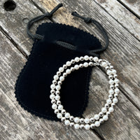 6mm Silver×White MixPearlNecklace 45cm