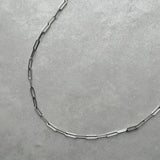 Silver PaperClip ChainNecklace 70cm
