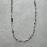 Silver PaperClip ChainNecklace 70cm