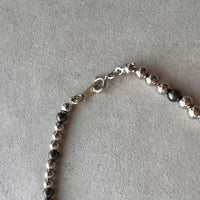 4㎜ MetalPearlNecklace BlackPearl Mix 45cm