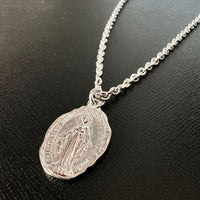 Silver Medai Necklace 50cm