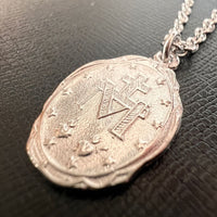 Silver Medai Necklace 50cm