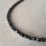 Black CzechGlass BeadsNecklace 45cm