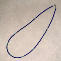 Turquoise Mix BeadsNecklace 60cm【Blue 3mm Beads】