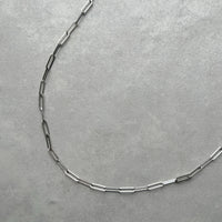 Silver PaperClip ChainNecklace 50cm