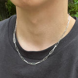 Silver PaperClip ChainNecklace 45cm