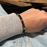 6mm Silver×Black MixPearl Bracelet